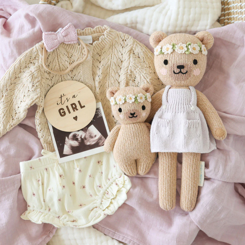 Baby honey bear (ivory floral) - Image 5