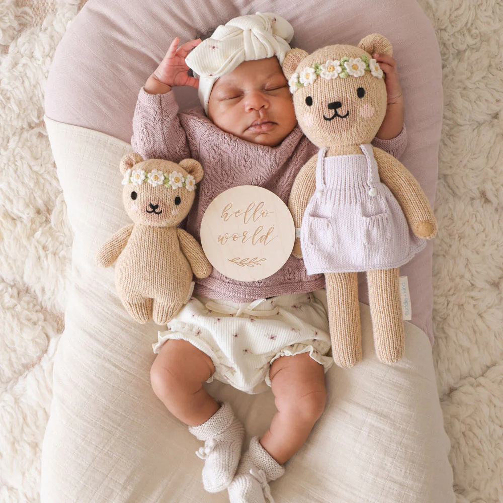 Baby honey bear (ivory floral) - Image 6