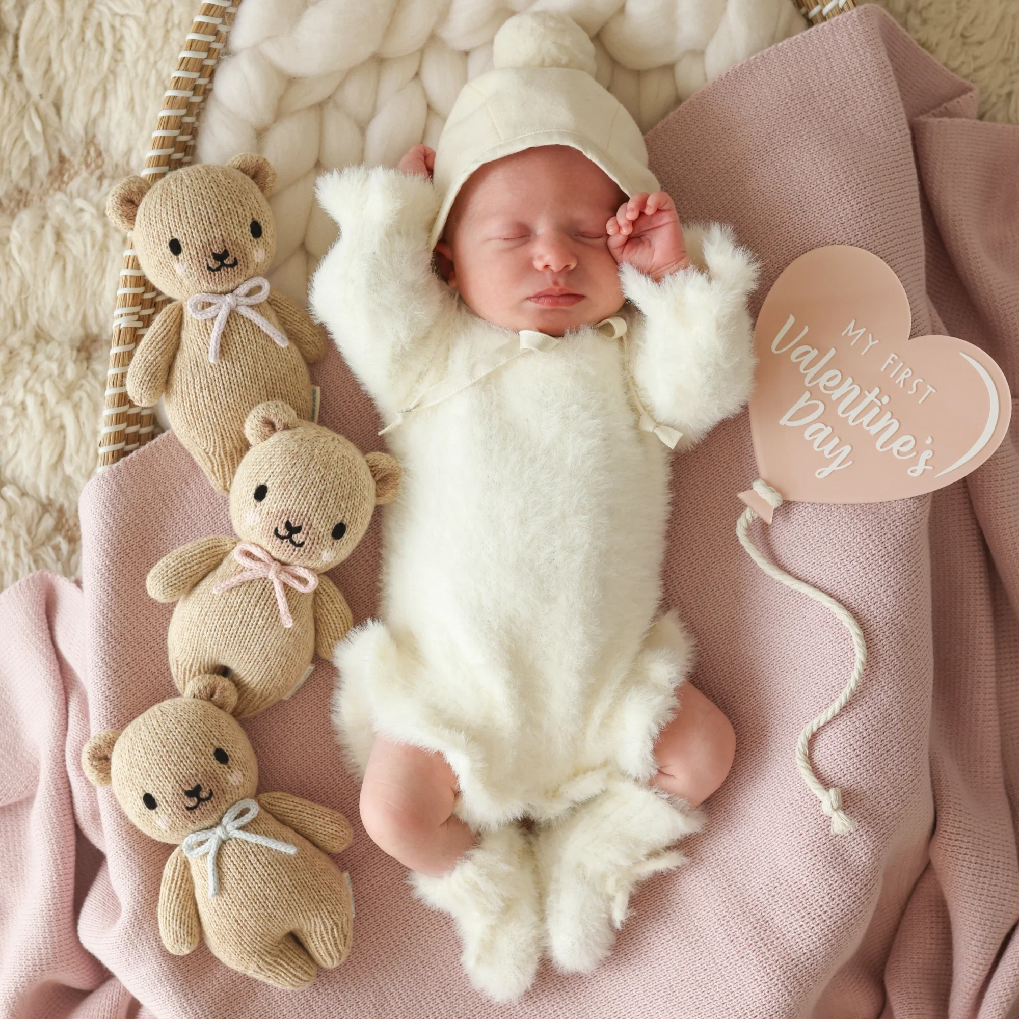 Baby honey bear (lavender bow) - Image 5
